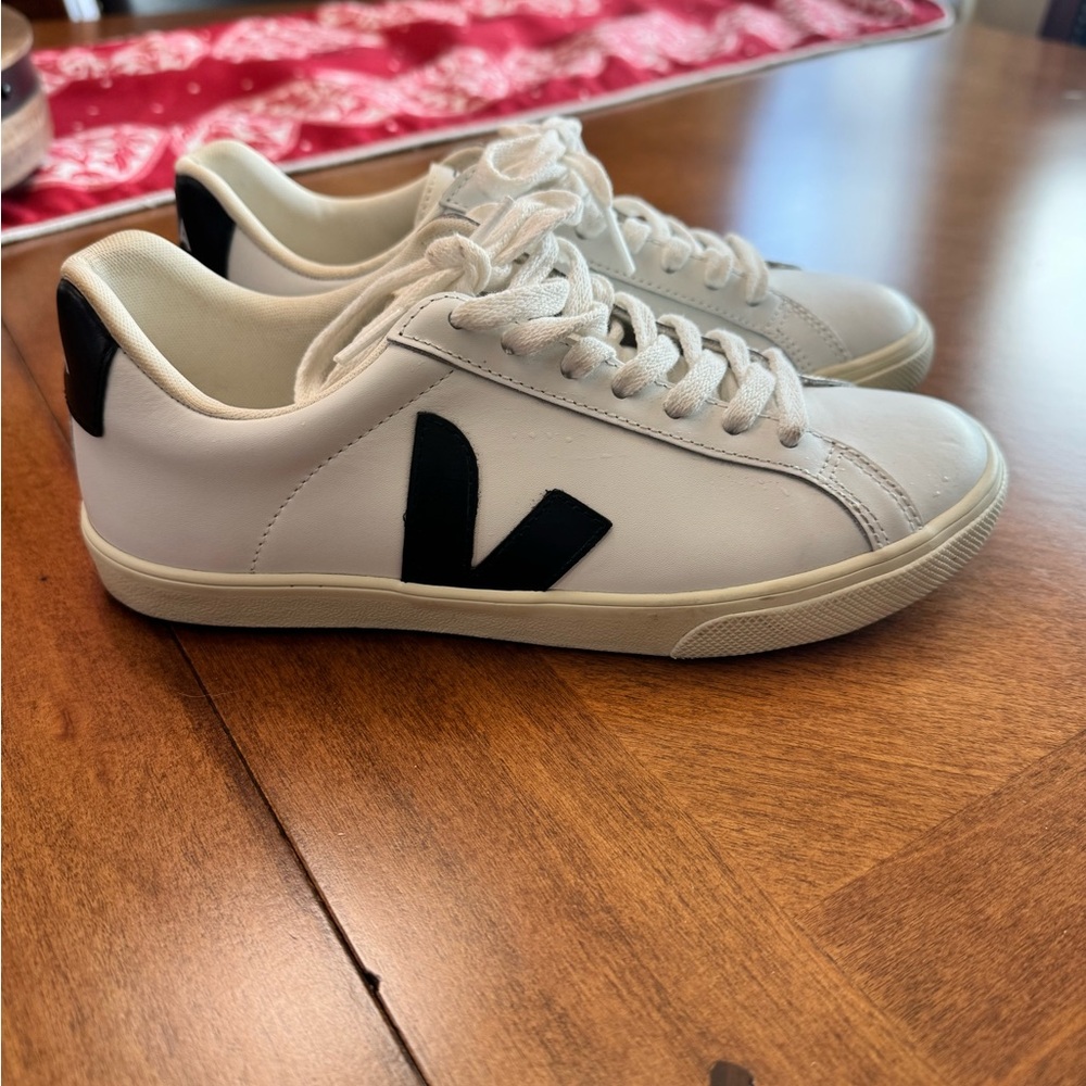 Veja White and Black Sneakers
